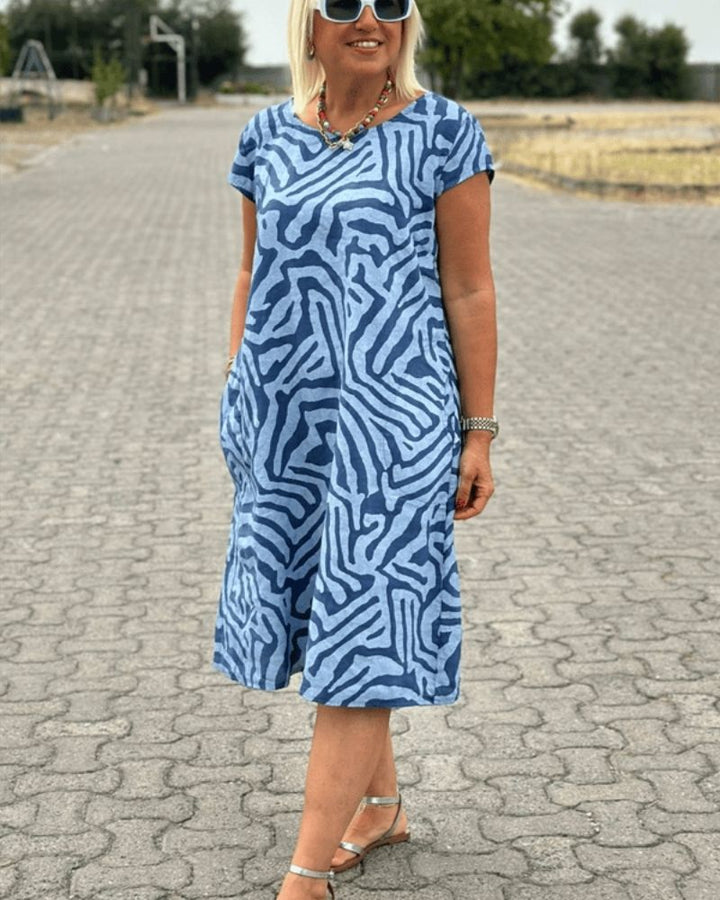 Nylah | Summer Dress With A Round Neck